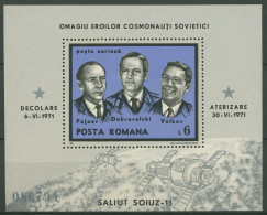 Rumänien 1971 Tod D. Kosmonauten V. Sojus 11 Block 85 Postfrisch (C92103) - Blocks & Kleinbögen