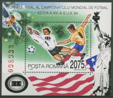 Rumänien 1994 Fußball-WM USA Block 290 Postfrisch (C92212) - Blocks & Sheetlets