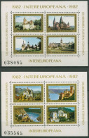 Rumänien 1982 INTEREUROPA Burgen Schlösser Block 186/87 Postfrisch (C92000) - Blocks & Kleinbögen