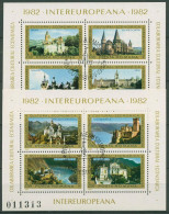 Rumänien 1982 INTEREUROPA Burgen Schlösser Block 186/87 Gestempelt (C91999) - Blocks & Kleinbögen