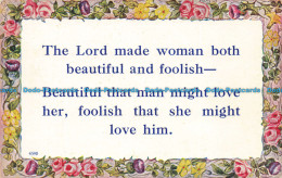 R657578 The Lord Made Woman Both Beautiful And Foolish. Alpha - World