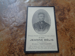 Doodsprentje/Bidprentje   JEANNE BÉLIS   Lophem 1848-1908 Anderlecht (Veuve VERSTRAETEN) - Godsdienst & Esoterisme