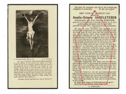 Amelie Vanfleteren Van Fleteren Charles Demeyere Kortrijk 1934 Doodsprentje Bidprentje - Obituary Notices