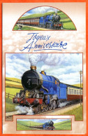 CP Joyeux Anniversaire Train Locomotive Carte Vierge TBE - Birthday