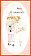 CP Joyeux Anniversaire Couple Enfants Danseuse Pailletée Carte Vierge TBE - Anniversaire