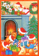 CP NOEL  Pere Noel Jouets Peluches Sapin Cheminée Carte Vierge TBE - Other & Unclassified