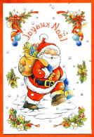 Carte JOYEUX NOEL Pere Noel Jouets Sac A Dos Carte Vierge TBE - Andere & Zonder Classificatie