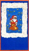 Carte JOYEUX NOEL ET BONNE ANNEE Père Noel Fleurs Carte Vierge TBE - Altri & Non Classificati