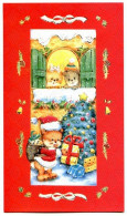 Carte NOEL Sapin Cadeaux Animaux Carte Vierge TBE - Autres & Non Classés