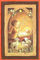 Carte Joyeux Noel Creche Moutons  Carte Vierge TBE - Autres & Non Classés