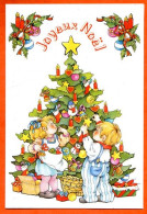 Carte JOYEUX NOEL Enfants Sapin Carte Vierge TBE - Autres & Non Classés