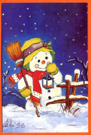 Carte NOEL Bonhomme De Neige Hiver Carte Vierge TBE - Altri & Non Classificati