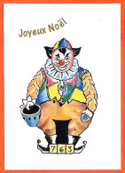 Carte JOYEUX NOEL  Clown Carte Vierge TBE - Sonstige & Ohne Zuordnung