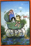 CP Illustrateur Chat Chats Dans Landau Carte Vierge TBE - Katzen