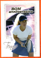 CP  Anniversaire Sport Tennis Femme Carte Vierge TBE - Tennis