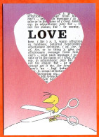 CP LOVE Oiseau Ciseaux Carte Vierge TBE - Autres & Non Classés