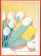CP Découpe Enveloppe Fleurs Carte Vierge TBE - Other & Unclassified