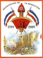 CP BICENTENAIRE DE LA REVOLUTION FRANCAISE 1789 1989 TBE Systeme Disque Histoire N° 2 Carte Vierge TBE - History