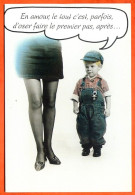 CP Humour  Enfant Avec Femme , Carte Vierge TBE - Humorous Cards