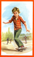 CP Sport Skateboard Illustrateur Gaufrée Carte Vierge TBE - Contemporain (à Partir De 1950)