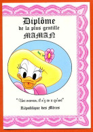 Carte DIPLOME DE LA PLUS GENTILLE MAMAN   Disney Carte Vierge TBE - Sonstige & Ohne Zuordnung
