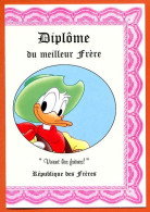 Carte DIPLOME DU MEILLEUR FRERE Disney Carte Vierge TBE - Autres & Non Classés