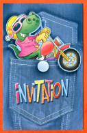 Carte Invitation Moto  + Enveloppe - Otros & Sin Clasificación