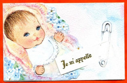 Carte Avis De Naissance Faire Part Bébé Je M'appelle Découpe Carte Vierge TBE - Birth
