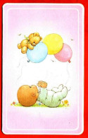 Carte Avis De Naissance Faire Part Bébé Peluche Ballons Carte Vierge TBE - Geboorte