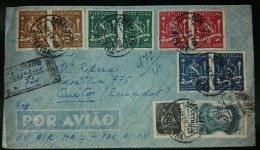 1945 - NAVEGADORES PORTUGUESES /1º CENTENÁRIO DA ESCOLA NAVAL - DESTINO QUITO - EQUADOR - Briefe U. Dokumente