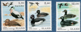 Aland 1987 Ducks 3 Values MNH Somatera, Aythya Fullgula, Melanitta Fusca - Ducks