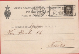 ITALIA - Storia Postale Regno - 1936 - 30c Imperiale (isolato) - Cartolina - Unione Nazionale Ufficiali In Congedo D'Ita - Marcophilia