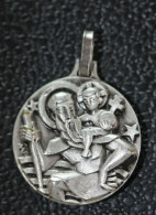 Pendentif Médaille Religieuse Fin XXe "Saint Christophe / Mont Saint Michel" Religious Medal - Religion & Esotérisme