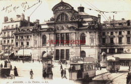 CPA ANGERS - MAINE ET LOIRE - LE THEATRE - TRAMWAYS - Angers