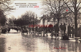 CPA MONTARGIS - LOIRET - PASSERELLE SUR L'AVENUE DE LA GARE PENDANT LA CRUE - Montargis