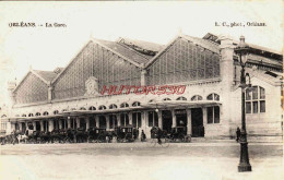 CPA ORLEANS - LOIRET - LA GARE - ATTELAGES - Orleans