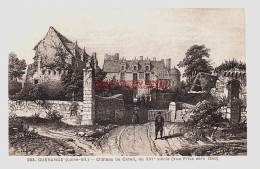 CPA GUERANDE - LOIRE ATLANTIQUE - GRAVURE DU CHATEAU DE CAREIL VERS 1840 - Guérande