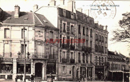 CPA CHALONS SUR MARNE - MARNE - AVENUE DE LA GARE - COMMERCES - Châlons-sur-Marne