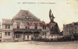 CPA SAINT DIZIER - HAUTE MARNE - LE THEATRE ET LE MONUMENT - Saint Dizier