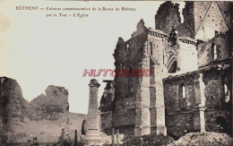 CPA BETHENY - MARNE - RUINES GUERRE 1914-18 - COLONNE COMMEMORATIVE - Bétheny