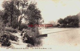 CPA CHALONS SUR MARNE - MARNE - PECHEURS EN BORDS DE MARNE - Châlons-sur-Marne