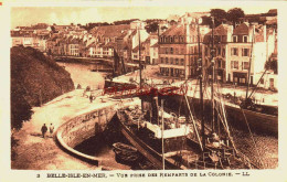 CPA BELLE ILE EN MER - MORBIHAN - VUE PRISE DES REMPARTS DE LA COLONIE - Belle Ile En Mer