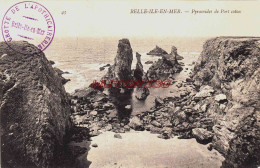 CPA BELLE ILE EN MER - MORBIHAN - PYRAMIDES DE PORT COTON - Belle Ile En Mer