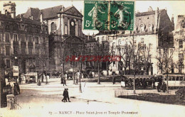 CPA NANCY - MEURTHE ET MOSELLE - TEMPLE PROTESTANT - TRAMWAY - Nancy