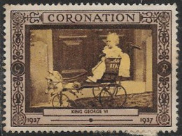 GB George VI Coronation 1937 Poster Stamp [D10/1] - Cinderellas