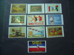 LOT De 100 Cartes Postales - Repro Anciennes Publicités Shell - Advertising