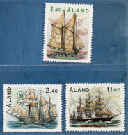 Aland 1988 Sailing Ships 3 Values MNH Galeas Albanus, Scoones Ingrid, Bark Pamir - Schiffe