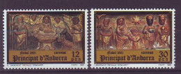 ANDORRA Spanish 142-143,unused - Noël