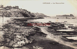 CPA CANCALE - ILLE ET VILAINE - LES PARCS EN HIVER - Cancale