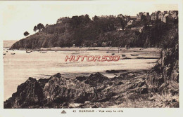 CPA CANCALE - ILLE ET VILAINE - VUE VERS LA VILLE - Cancale